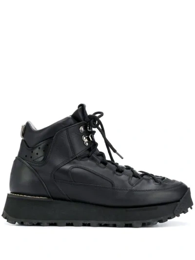 Shop Acne Studios Trekking Lace-up Boots In Black