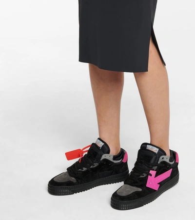 Shop Off-white Off-court 3.0 Suede Sneakers In Black