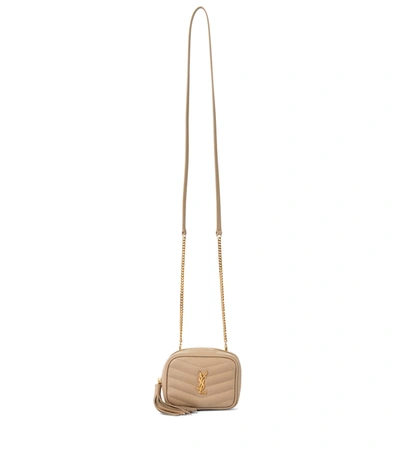 Saint Laurent Lou Micro Leather Crossbody Bag In Beige ModeSens