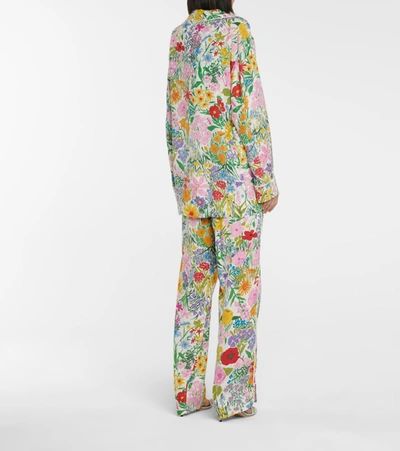 Shop Gucci X Ken Scott Floral Silk-jacquard Shirt In Multicoloured