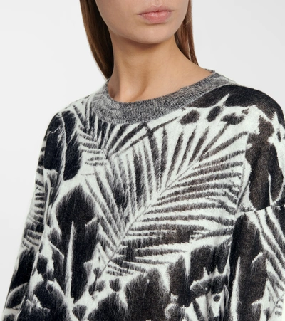Shop Saint Laurent Jacquard Sweater In Black