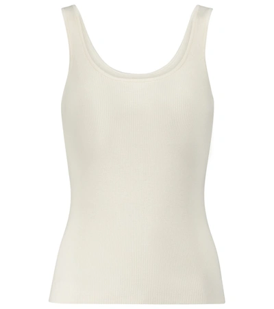 Shop Co Ribbed-knit Cashmere Tank Top In White