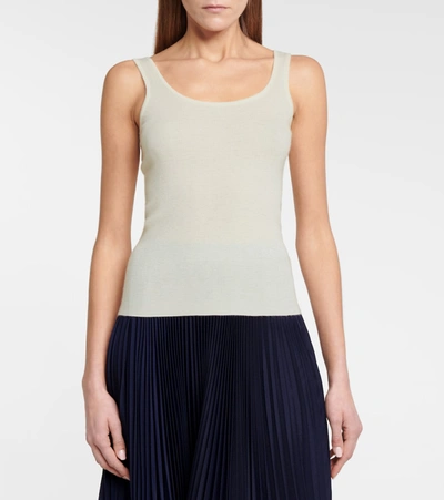 Shop Co Ribbed-knit Cashmere Tank Top In White