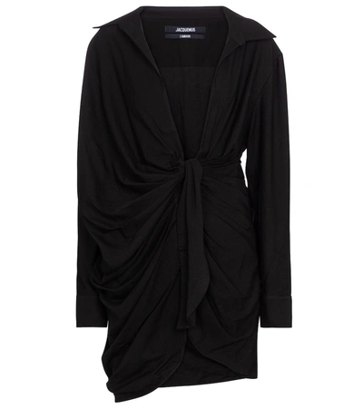 Shop Jacquemus La Robe Bahia Minidress In Black