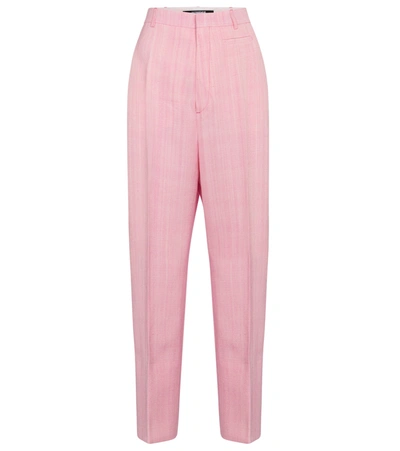 Shop Jacquemus Le Pantalon Santon Wide-leg Pants In Pink