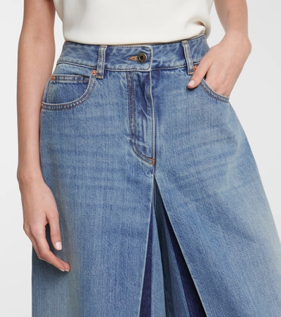 Shop Valentino Vgold Wide-leg Jeans In Blue