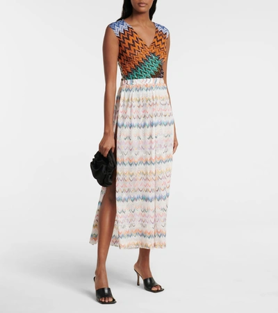 Shop Missoni Zig-zag Knit Tank Top In Multicoloured