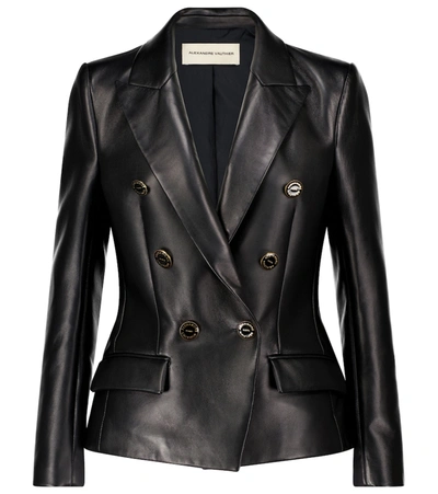 Shop Alexandre Vauthier Leather Blazer In Black