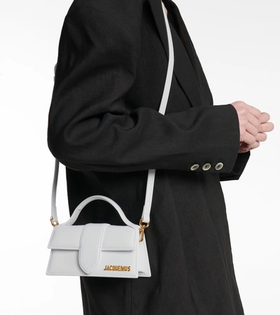 Shop Jacquemus Le Bambino Leather Shoulder Bag In White