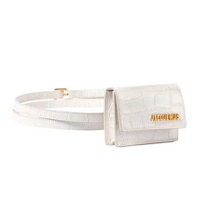Jacquemus La Ceinture Bello Croc-effect Leather Belt Bag In Off White |  ModeSens