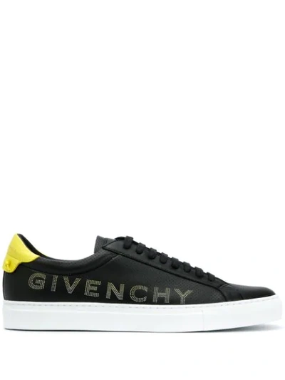 Shop Givenchy Logo Low-top Trainers In Black