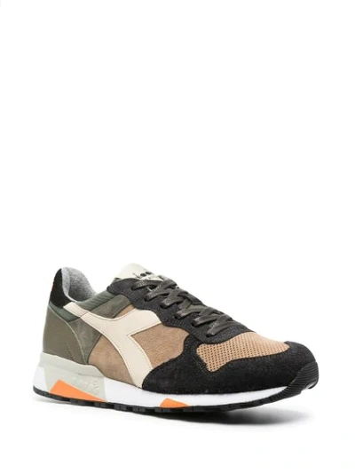 Shop Diadora Panelled Lace-up Sneakers In Neutrals