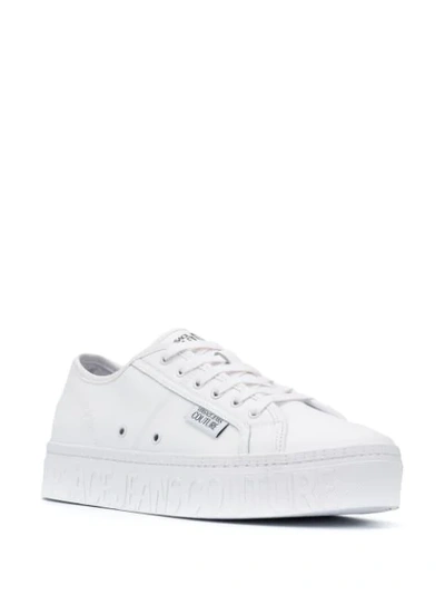 Shop Versace Jeans Couture Low-top Lace-up Sneakers In White
