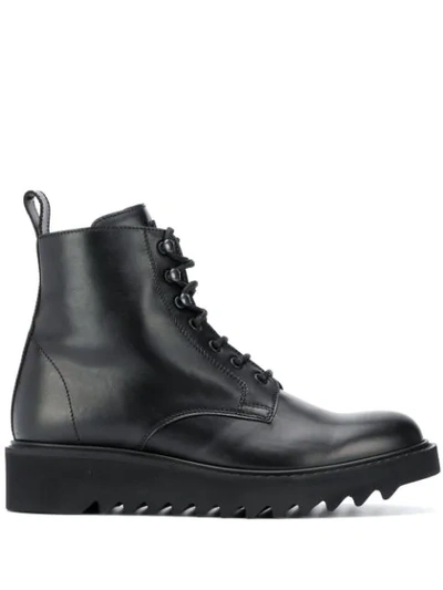 Shop Giuseppe Zanotti Lace-up Ankle Boots In Black