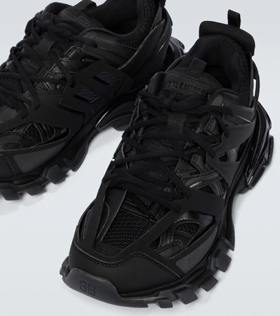 Shop Balenciaga Track Clear Sole Sneakers In Black