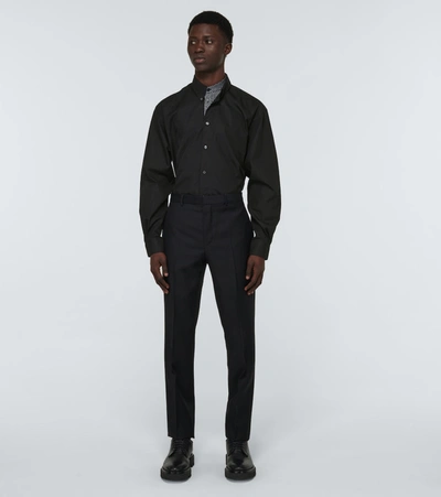 Shop Givenchy Layered Cotton Shirt In Black