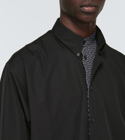 Shop Givenchy Layered Cotton Shirt In Black