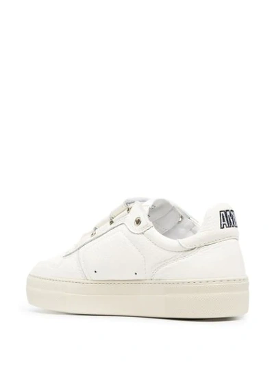 Shop Ami Alexandre Mattiussi Touch-strap Fastening Sneakers In White