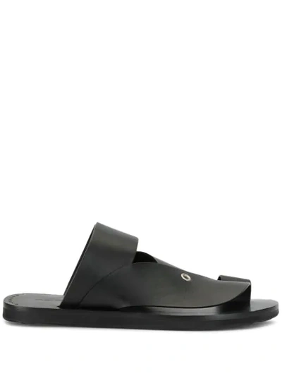 Shop Jil Sander Strap-detail Sandals In Black