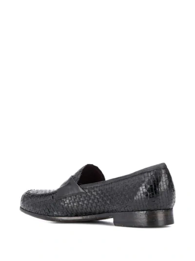 Shop Lidfort Woven Loafers In Black