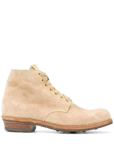 Shop Visvim Lace-up Ankle Boots In Neutrals