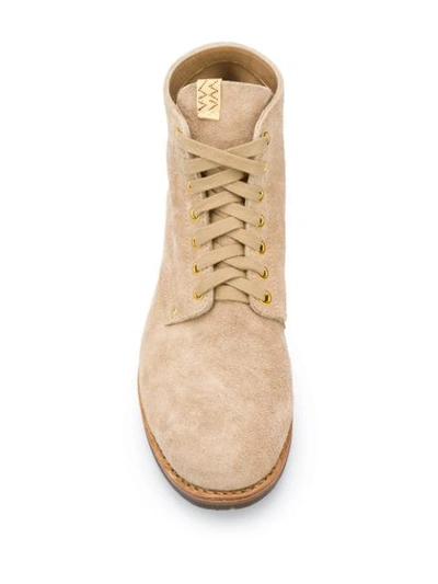 Shop Visvim Lace-up Ankle Boots In Neutrals