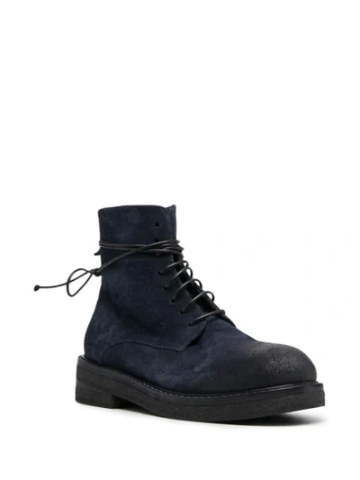 Shop Marsèll Lace-up Ankle Boots In Blue