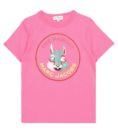 Shop The Marc Jacobs The Mascot Printed Cotton T-shirt In Pink