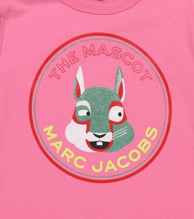 Shop The Marc Jacobs The Mascot Printed Cotton T-shirt In Pink