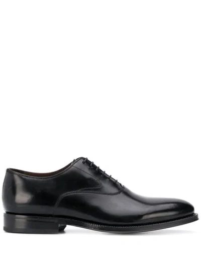 Shop Green George Pointed Toe Lace-up Oxford Shoes In Black