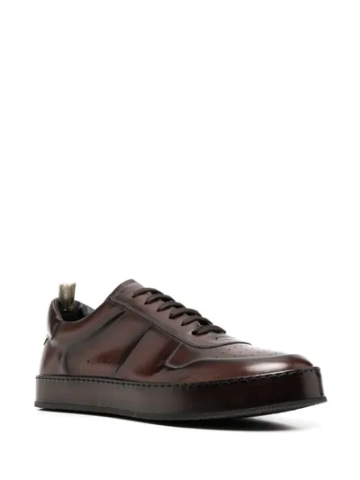 Shop Officine Creative Leather Low-top Sneakers In Brown