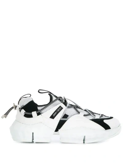 Shop Jimmy Choo Diamond Trail Low-top Sneakers In White