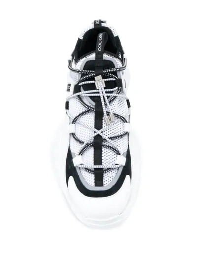 Shop Jimmy Choo Diamond Trail Low-top Sneakers In White