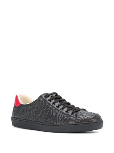 Shop Gucci Ace G Rhombus Sneaker In Black