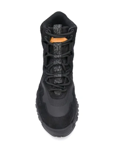 Shop Versace Lace-up Ankle Boots In Black