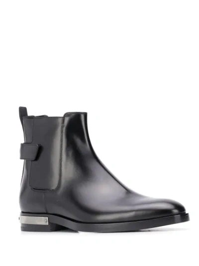 Shop Balmain Buckle Ankle Boots In Black