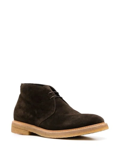 Shop Henderson Baracco Lace-up Leather Boots In Brown