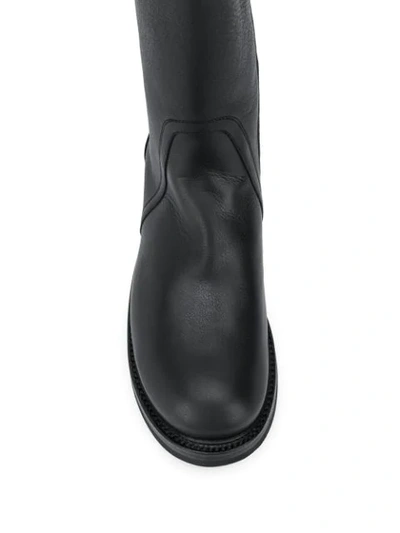 Shop Rick Owens High-ankle Leather Boots In Black