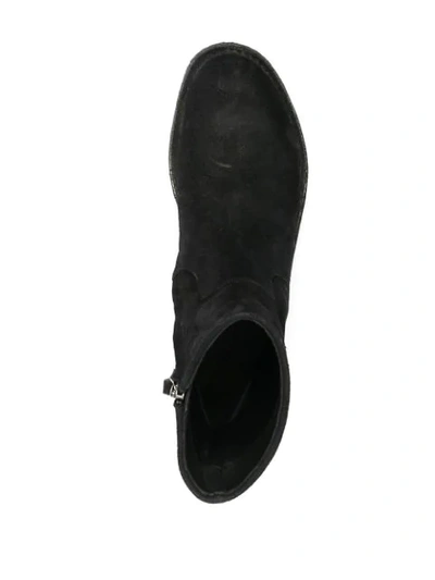 Shop Del Carlo Leather Ankle Boots In Black