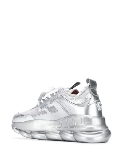 Shop Versace Chain Reaction Sneakers In Grey