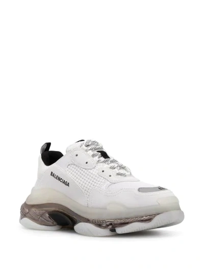 Shop Balenciaga Triple S Lace-up Trainers In White