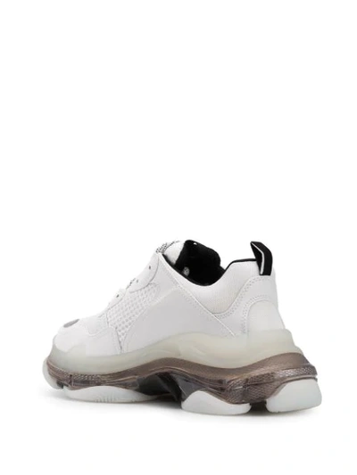 Shop Balenciaga Triple S Lace-up Trainers In White