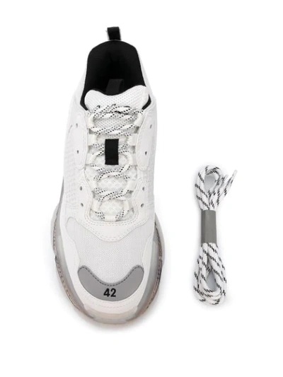 Shop Balenciaga Triple S Lace-up Trainers In White