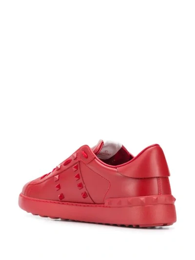 Shop Valentino Rockstud Untitled Sneakers In Red