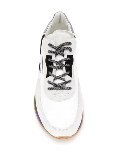 Shop Ghoud Panelled Lace-up Trainers In Grey