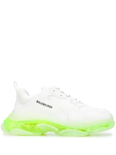 Shop Balenciaga Triple S Sneakers In White