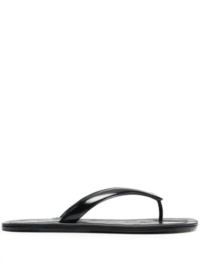 Shop Maison Margiela Thong-strap Flip Flops In Black