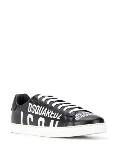 Shop Dsquared2 Icon Low Top Sneakers In Black