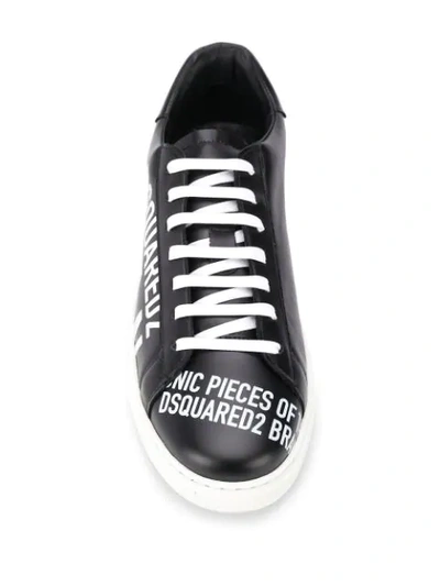 Shop Dsquared2 Icon Low Top Sneakers In Black