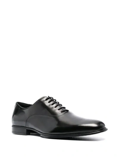 Shop Cesare Paciotti Leather Oxford Shoes In Black